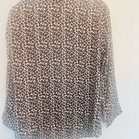 NWT Ann Taylor factory pajama set in leopard print. Top is medium, pants large - Picture 6 of 9